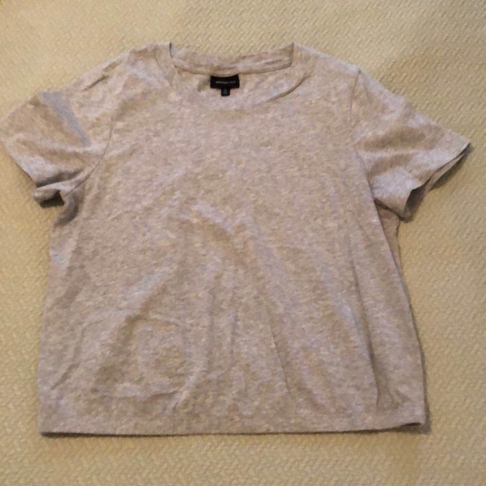 Who What Wear Gray Cropped Tee